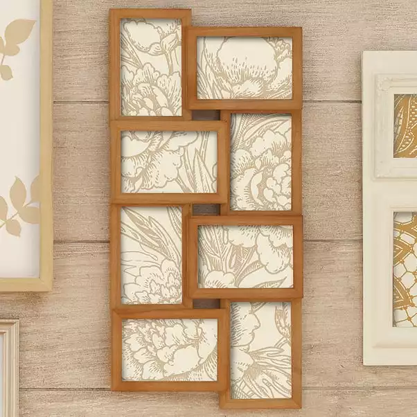 Dunelm Natural Wood Eight Opening Photo Frame 2 Dunelm Natural Wood Eight Opening Photo Frame - Image 2