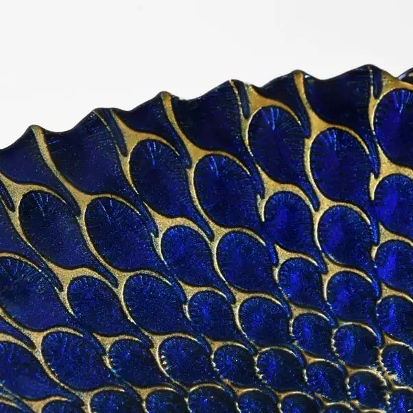 Dunelm Deco Charm Teal Glass Platter 3 Dunelm Deco Charm Teal Glass Platter - Image 3