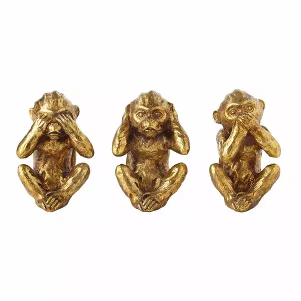 Dunelm See No Evil Resin Monkey Ornament 2 Dunelm See No Evil Resin Monkey Ornament - Image 2