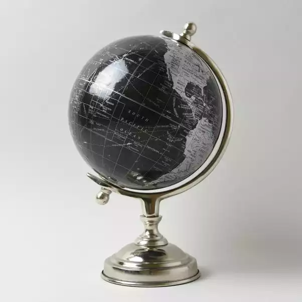 Decor Black And Silver Globe 2 Decor Black And Silver Globe - Image 2