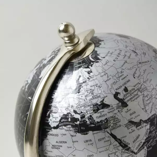 Decor Black And Silver Globe 4 Decor Black And Silver Globe - Image 4
