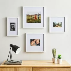 Dunelm White Oversized Square Mount Frame 6" X 4" (15cm X 10cm) -VibeAura Shop 1000158053 alt02