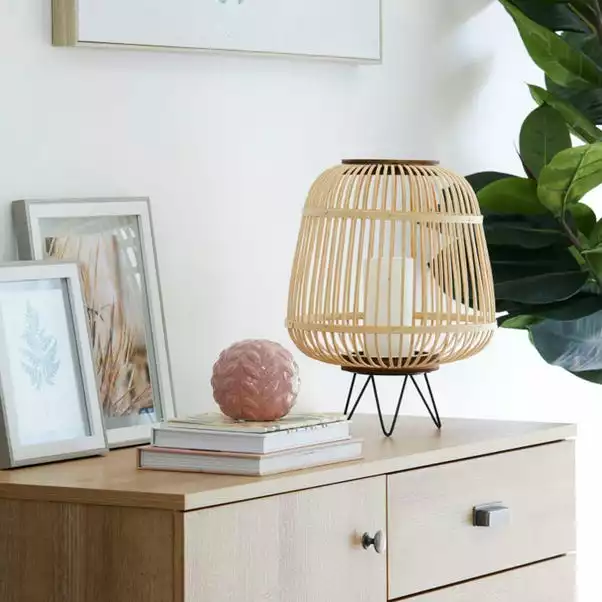 Dunelm Large Bamboo Lantern With Hairpin Legs 3 Dunelm Large Bamboo Lantern With Hairpin Legs - Image 3