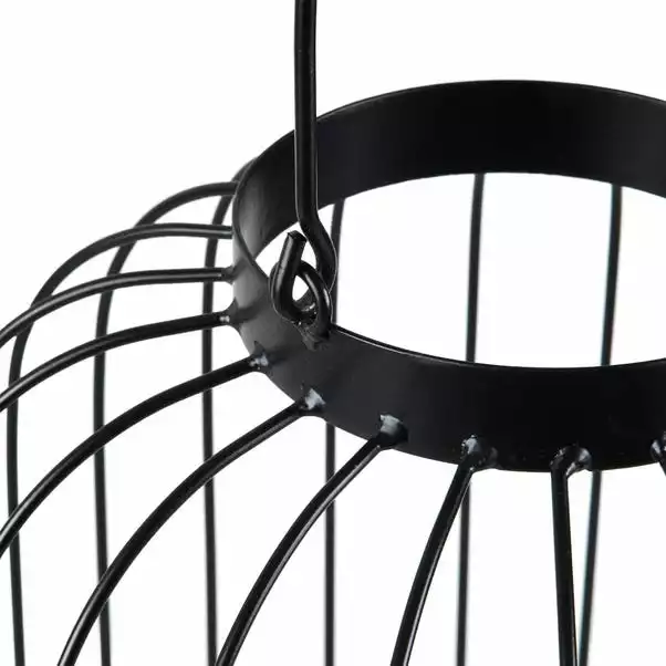Dunelm Large Wire Cage Hurricane Lantern 2 Dunelm Large Wire Cage Hurricane Lantern - Image 2