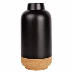 Dunelm Cork Ceramic Vase 20cm Black 5 Dunelm Cork Ceramic Vase 20cm Black -VibeAura Shop 1000182361 alt02