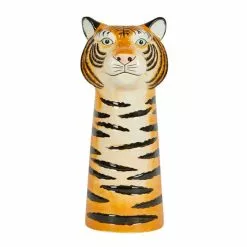 Dunelm Ceramic Tiger Head Vase 30cm 6 Dunelm Ceramic Tiger Head Vase 30cm -VibeAura Shop 1000183188 alt02