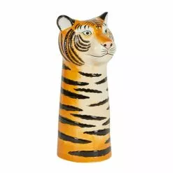 Dunelm Ceramic Tiger Head Vase 30cm 7 Dunelm Ceramic Tiger Head Vase 30cm -VibeAura Shop 1000183188 alt03