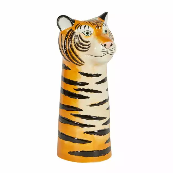 Dunelm Ceramic Tiger Head Vase 30cm 4 Dunelm Ceramic Tiger Head Vase 30cm - Image 4