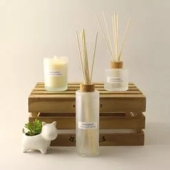 Dunelm Natural Bergamot Soy Wax Blend Candle Diffuser Set -VibeAura Shop 1000183224 alt01