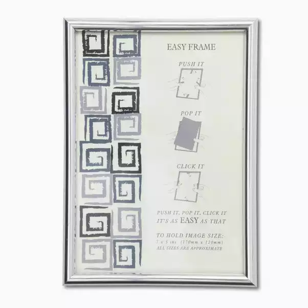 Dunelm Chrome Easy Frame 7" X 5" (18cm X 12cm) 1 Dunelm Chrome Easy Frame 7" X 5" (18cm X 12cm)