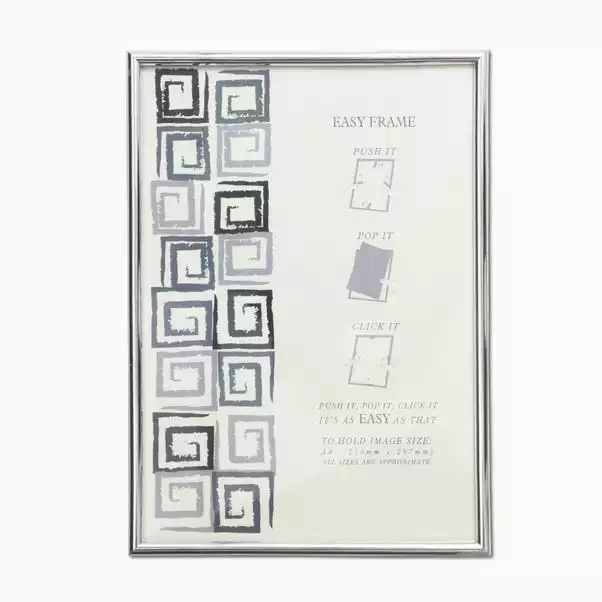 Dunelm Chrome Easy Frame 12" X 8" (H 30cm X L 20cm) 1 Dunelm Chrome Easy Frame 12" X 8" (H 30cm X L 20cm)