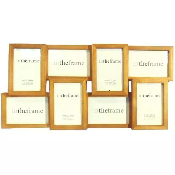Dunelm Natural Wood Eight Opening Photo Frame 1 Dunelm Natural Wood Eight Opening Photo Frame