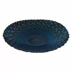 Dunelm Deco Charm Teal Glass Platter