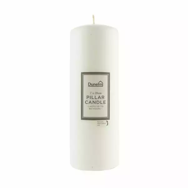 Dunelm Essentials White Pillar Candle 1 Dunelm Essentials White Pillar Candle