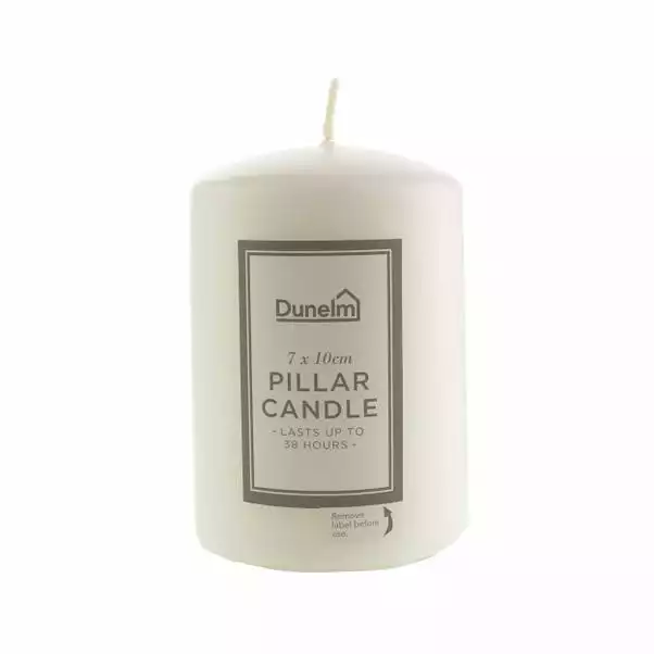 Dunelm Essentials White Pillar Candle 2 Dunelm Essentials White Pillar Candle - Image 2