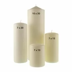 Dunelm Essentials White Pillar Candle 5 Dunelm Essentials White Pillar Candle -VibeAura Shop 30567975 alt02