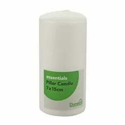 Dunelm Essentials White Pillar Candle