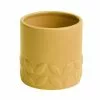 Dunelm Small Ochre Leaf Plant Pot