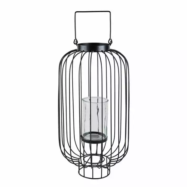 Dunelm Large Wire Cage Hurricane Lantern 1 Dunelm Large Wire Cage Hurricane Lantern
