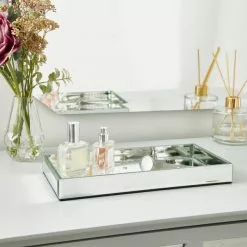 Dunelm Silver Mirror Tray