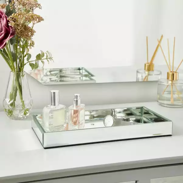 Dunelm Silver Mirror Tray 1 Dunelm Silver Mirror Tray