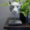 Dunelm Silver Leopard Head Figurine