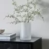 Dunelm Ridged Frosted Glass Vase 18cm White