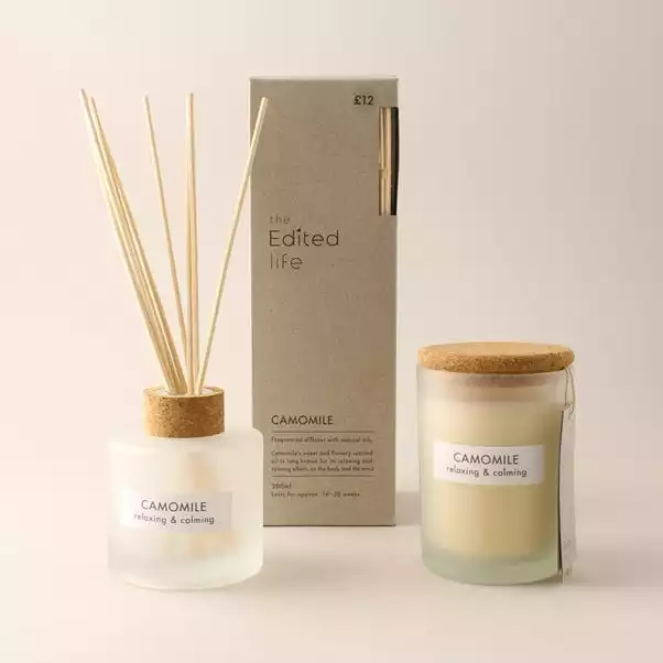 Dunelm Natural Chamomile Soy Wax Blend Candle Diffuser Set 1 Dunelm Natural Chamomile Soy Wax Blend Candle Diffuser Set