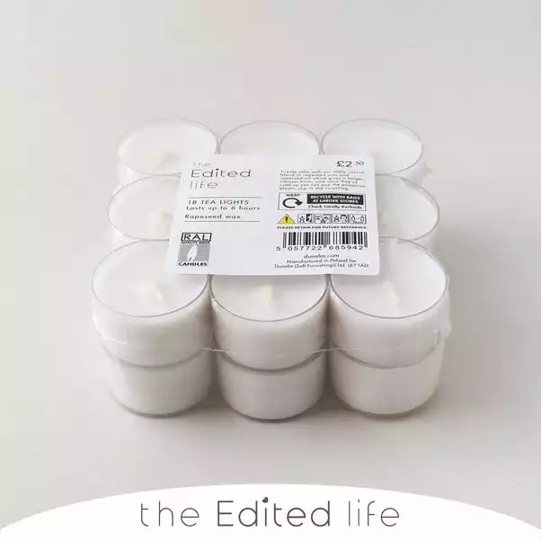 The Edited Life Pack Of 18 Unscented Tealights 1 The Edited Life Pack Of 18 Unscented Tealights