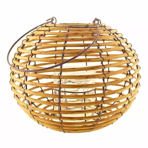 Dunelm Rattan Ball Lantern 5 Dunelm Rattan Ball Lantern - Image 5