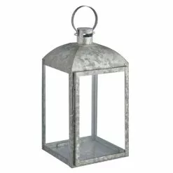 Dunelm Coastal Galvanised Iron Lantern 36cm -VibeAura Shop 30727070 alt04