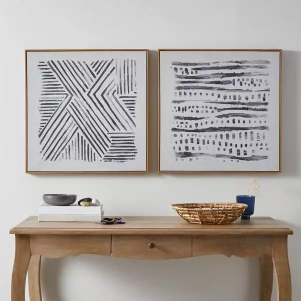 Dunelm Faux Linen Tribal Print Set 1 Dunelm Faux Linen Tribal Print Set