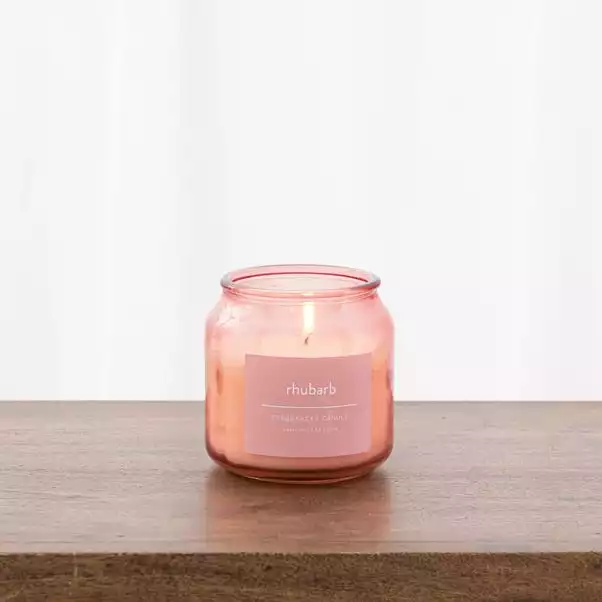 Dunelm Rhubarb Jar Candle With Cork Lid 2 Dunelm Rhubarb Jar Candle With Cork Lid - Image 2
