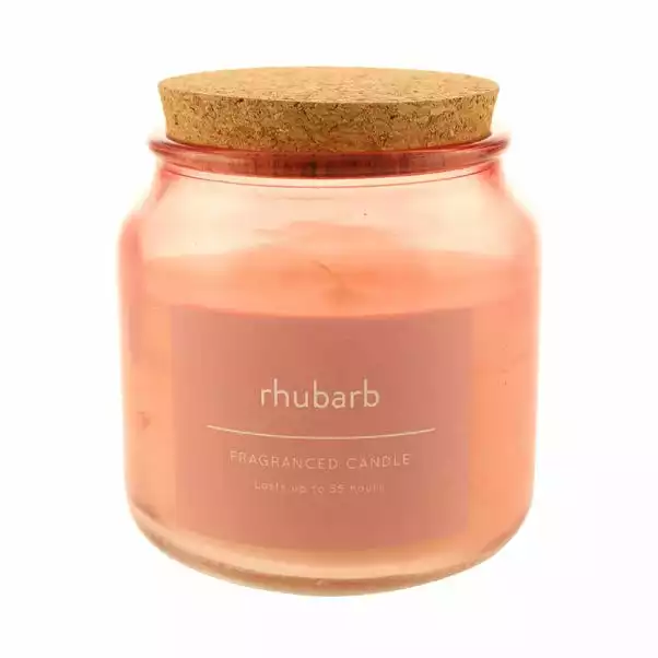 Dunelm Rhubarb Jar Candle With Cork Lid 3 Dunelm Rhubarb Jar Candle With Cork Lid - Image 3