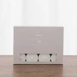 Dunelm Pack Of 24 Linen Tealights