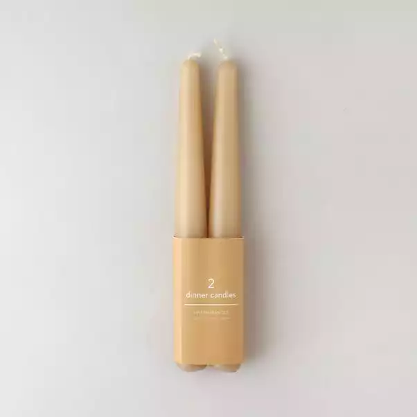 Dunelm Pack Of 2 Brown Taper Candles 1 Dunelm Pack Of 2 Brown Taper Candles