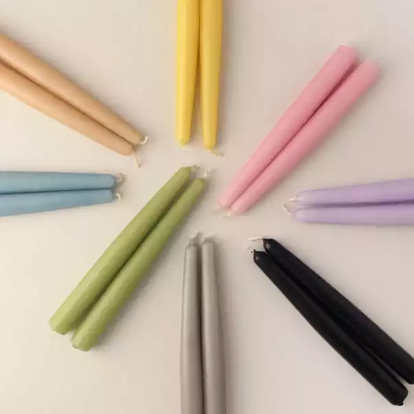 Dunelm Pack Of 2 Brown Taper Candles 2 Dunelm Pack Of 2 Brown Taper Candles - Image 2