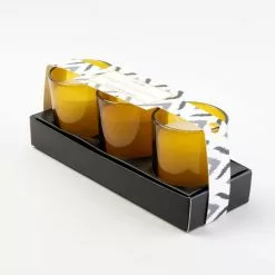 Dunelm Amber Set Of 3 Votive Candles -VibeAura Shop 30732411 alt02