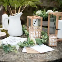 Dunelm LED Candle In A Small Basket -VibeAura Shop 30734234 alt02