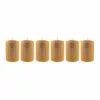 Dunelm Pack Of 6 Old Gold Pillar Candles
