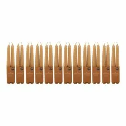 Dunelm Pack Of 2 Taper Candles Brown Set Of 12