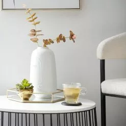 Dunelm Curves Face Vase Cream 27cm