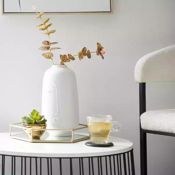 Dunelm Curves Face Vase Cream 27cm 1 Dunelm Curves Face Vase Cream 27cm