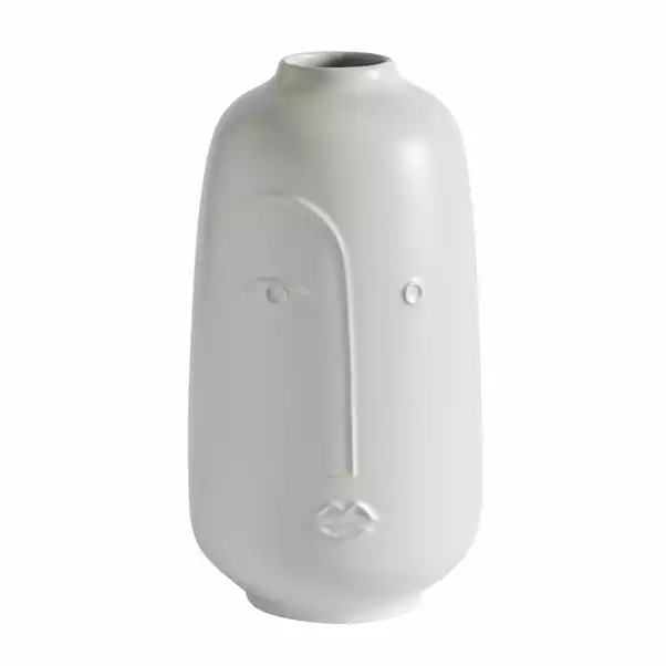 Dunelm Curves Face Vase Cream 27cm 2 Dunelm Curves Face Vase Cream 27cm - Image 2