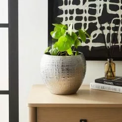 Dunelm Silver Romano Plant Pot 22cm