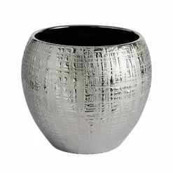 Dunelm Silver Romano Plant Pot 22cm 6 Dunelm Silver Romano Plant Pot 22cm -VibeAura Shop 30749222 alt02