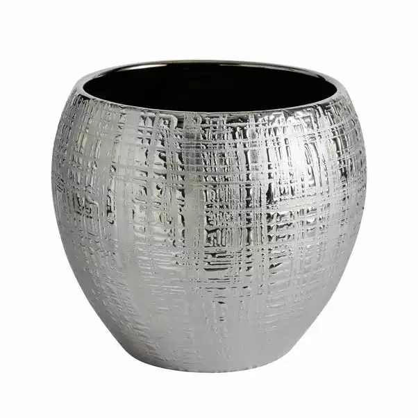 Dunelm Silver Romano Plant Pot 22cm 3 Dunelm Silver Romano Plant Pot 22cm - Image 3