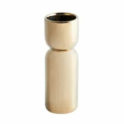 Dunelm Ceramic Curves Vase Gold 23cm -VibeAura Shop 30751220 alt02