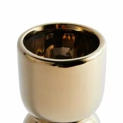 Dunelm Ceramic Curves Vase Gold 23cm -VibeAura Shop 30751220 alt03