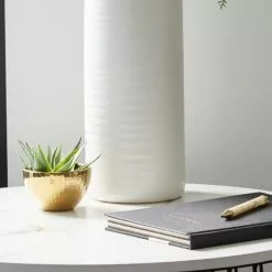 Dunelm Ceramic White Vase 40cm -VibeAura Shop 30751226 alt02